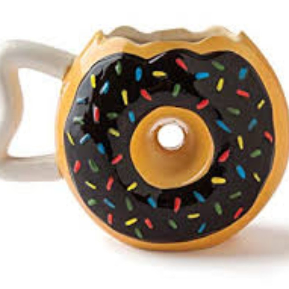 *SOLD* Big Mouth Ceramic Donut Shaped Coffee Novelty Mug - Picture 1 of 11